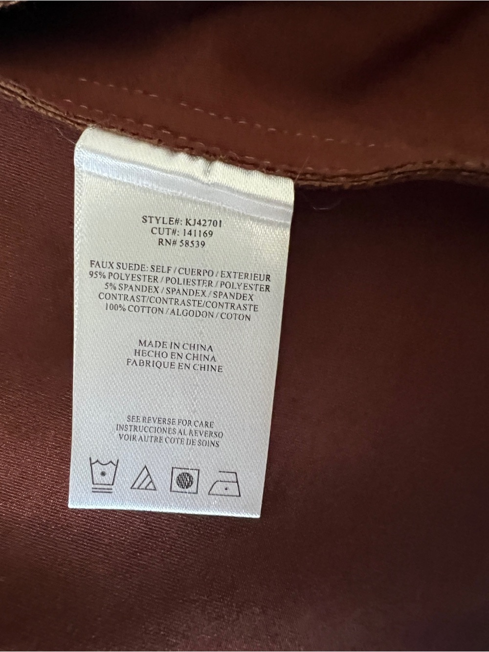Kut from the Kloth Carina Faux Suede Drape Moto Jacket in Shade Whiskey - Picture 6 of 10